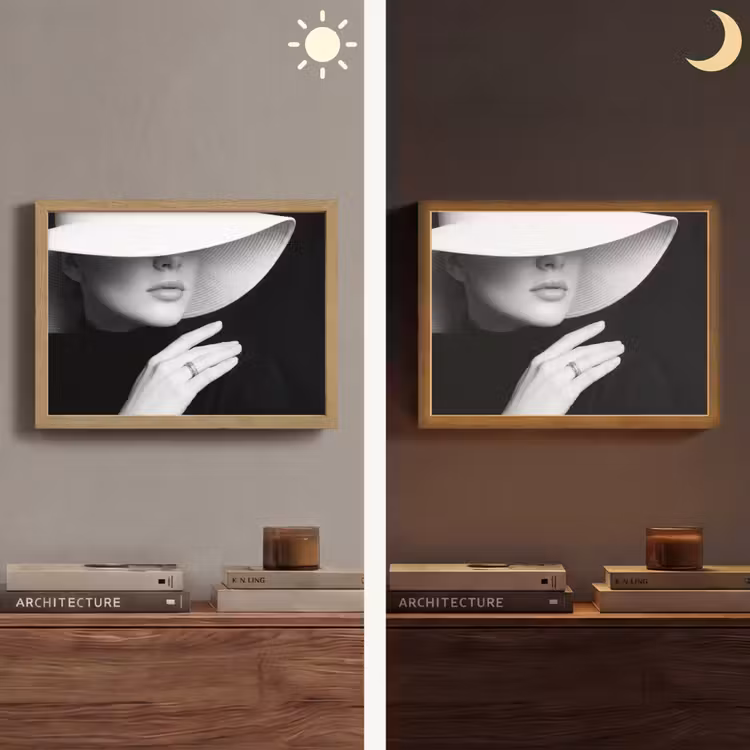 Lightbox - Wandlamp - Vrouw - Hoed - Hand - Zwart - Wit - Klassiek — 6