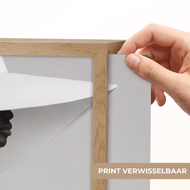 Lightbox - Wandlamp - Vrouw - Profiel - Hoed - Zwart - Wit - Minimalistisch — 5
