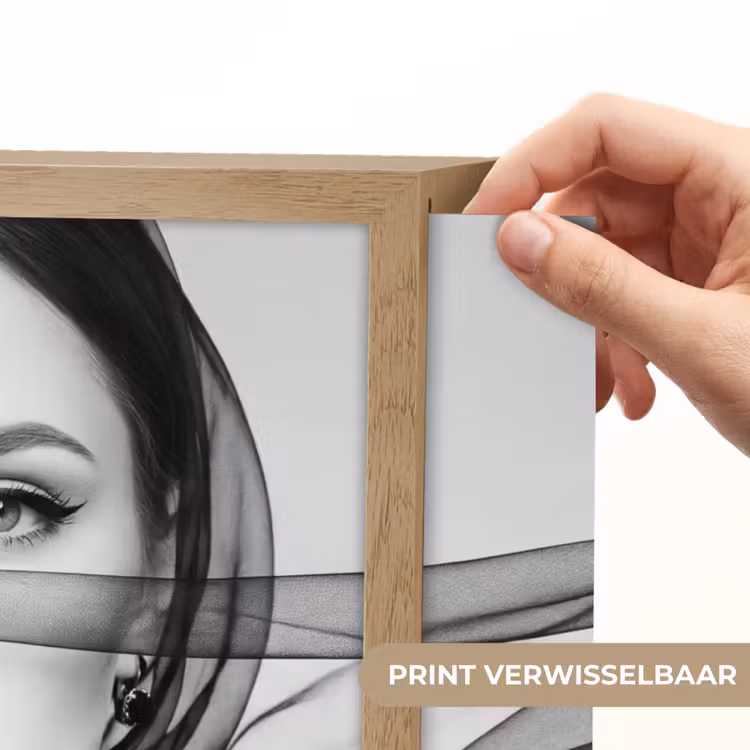 Lightbox - Wandlamp - Vrouw - Sluier - Portret - Zwart  - Wit - Elegant — 5