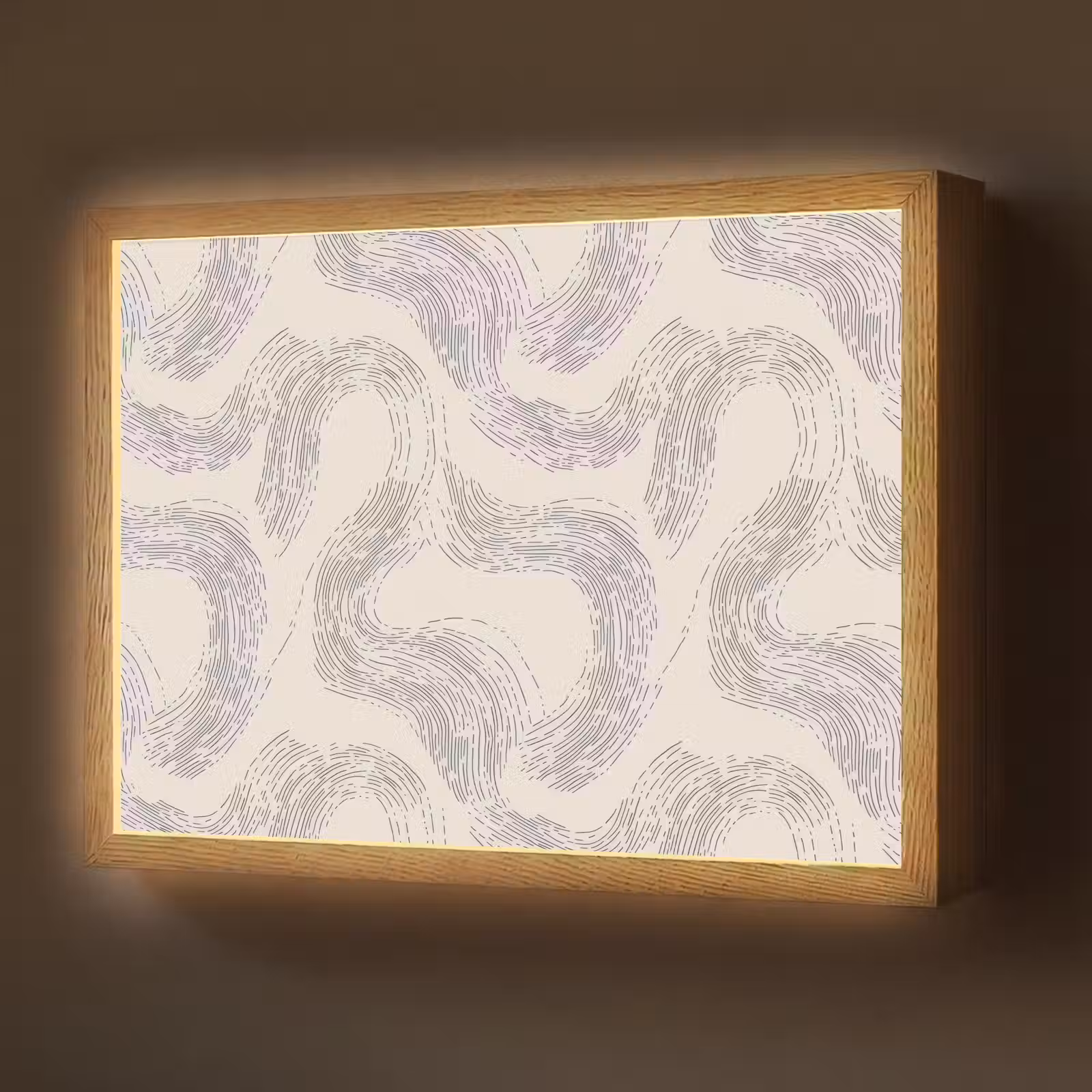 Lightbox - Wandlamp - Lijnen - Patroon - Beige - Minimalistisch — 1