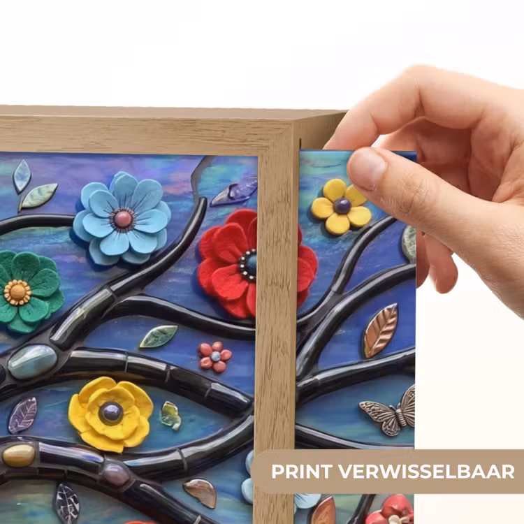 Lightbox - Wandlamp - Levensboom - Mozaïek - Bloemen - Kleurrijk - Vrolijk — 5