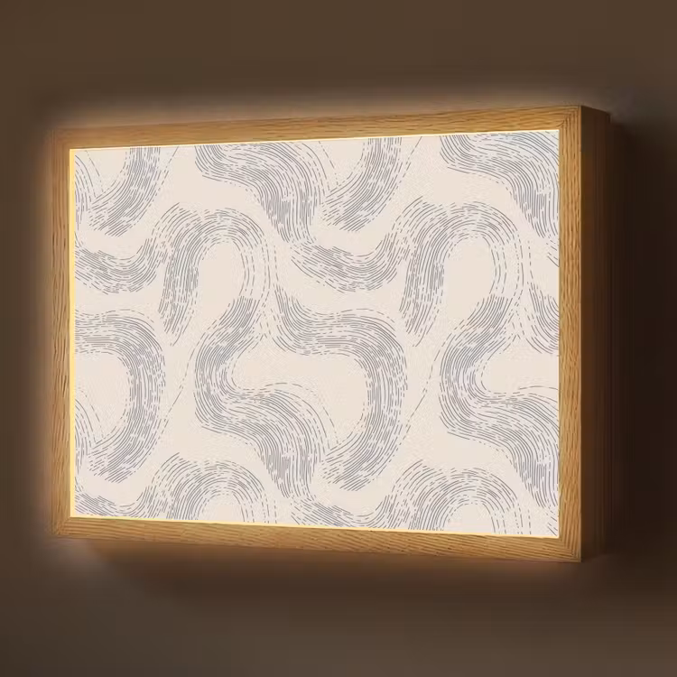 Lightbox - Wandlamp - Lijnen - Patroon - Beige - Minimalistisch — 1