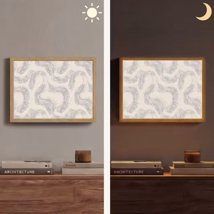 Lightbox - Wandlamp - Lijnen - Patroon - Beige - Minimalistisch — 6