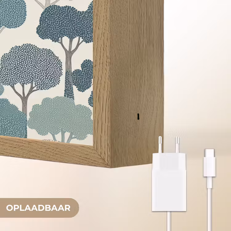 Lightbox - Wandlamp - Modern - Bomen - Bos - Patroon - Blauw — 7