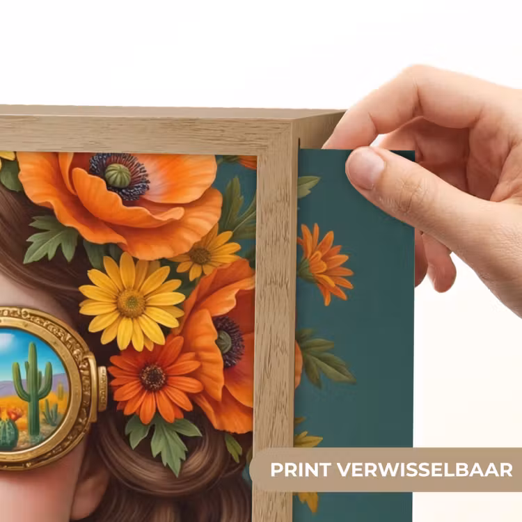 Lightbox - Wandlamp - Portret - Vrouw - Kleurrijk - Expressief — 5