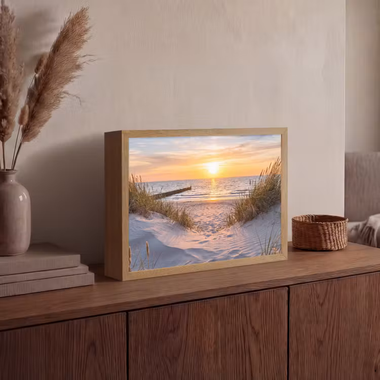 Lightbox - Wandlamp - Strand - Zonsondergang - Natuur - Landschap — 4