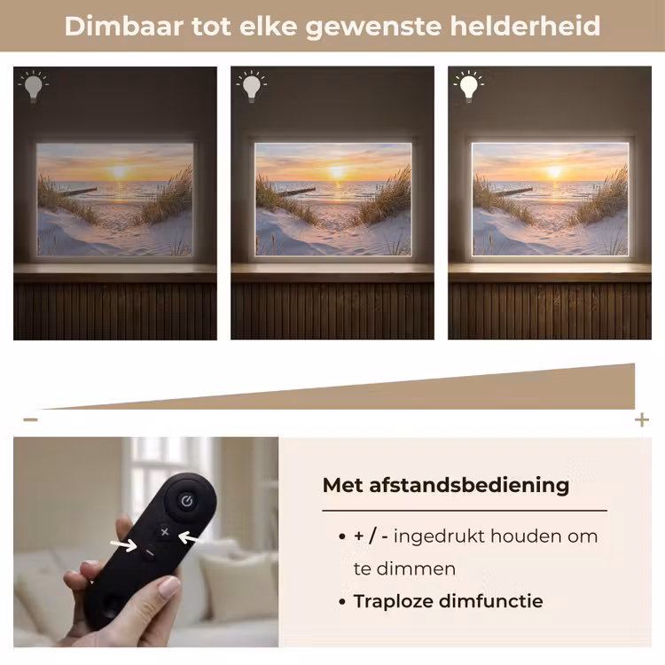 Lightbox - Wandlamp - Strand - Zonsondergang - Natuur - Landschap — 9