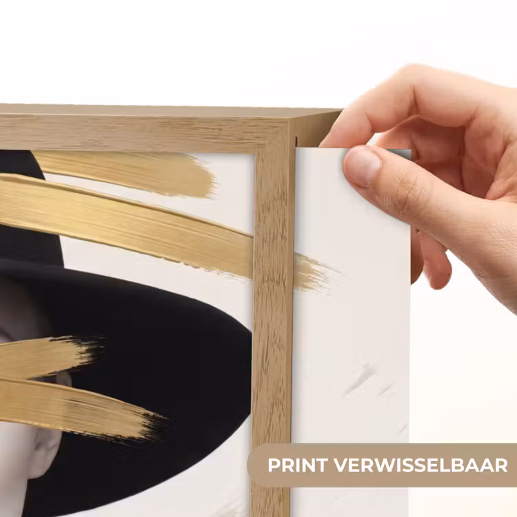 Lightbox - Wandlamp - Vrouw - Portret - Modern - Goud - Kunst — 5