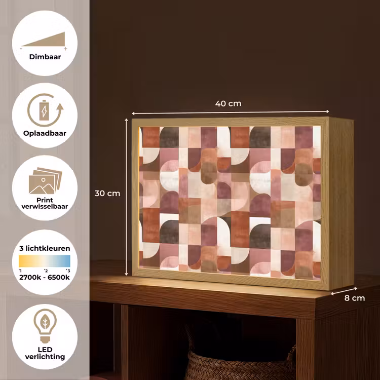 Lightbox - Wandlamp - Geometrie - Modern - Retro — 10