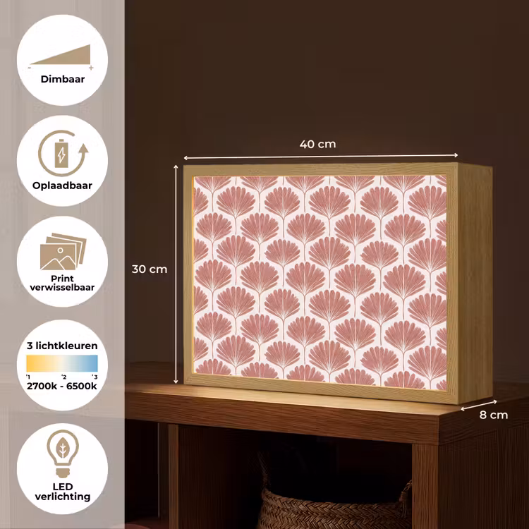Lightbox - Wandlamp - Waaier - Motief - Terra — 10