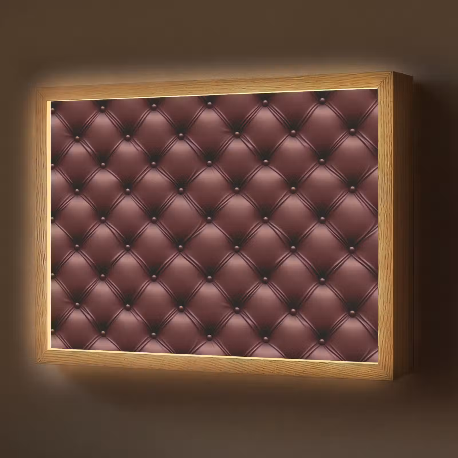 Lightbox - Wandlamp - Leer - Patroon - Bordeaux — 1