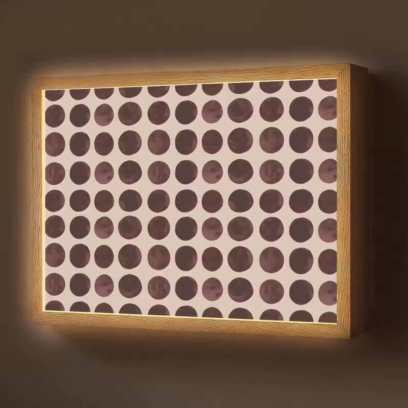 Lightbox - Wandlamp - Stippen - Patroon - Bruin — 1