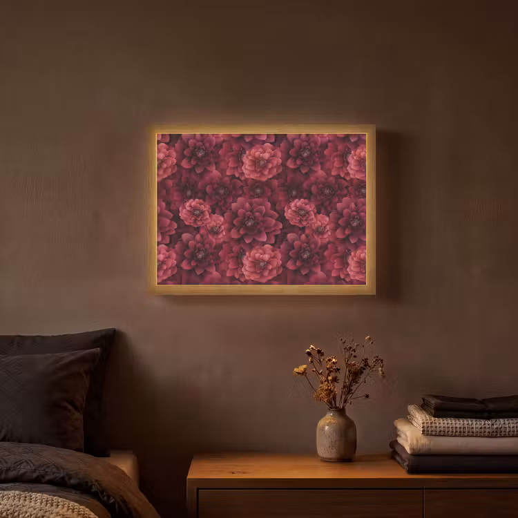 Lightbox - Wandlamp - Dahlias - Bloemen - Rood — 3