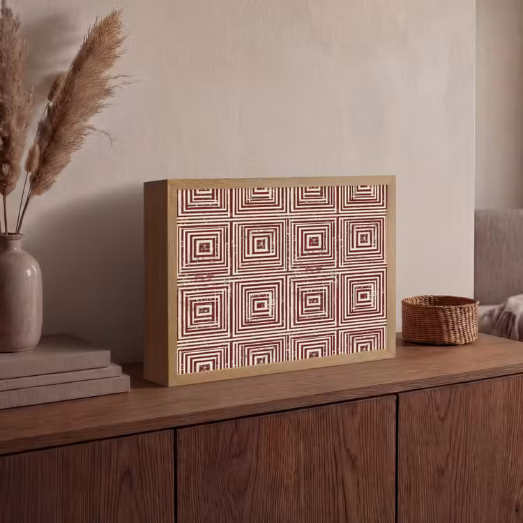 Lightbox - Wandlamp - Geometrisch - Patroon - Rood — 4