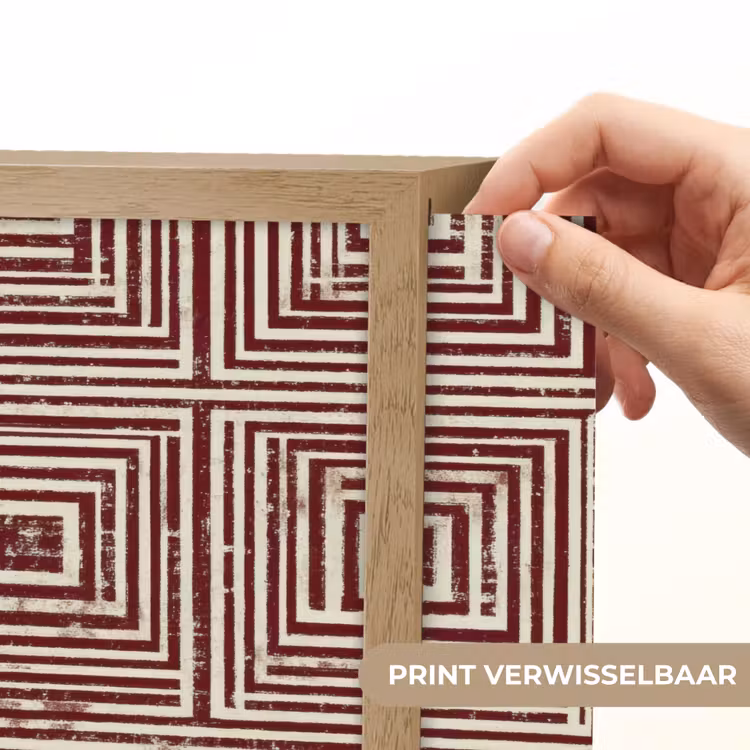 Lightbox - Wandlamp - Geometrisch - Patroon - Rood — 5