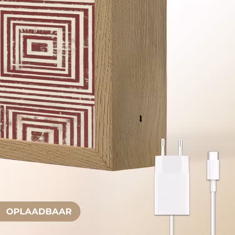 Lightbox - Wandlamp - Geometrisch - Patroon - Rood — 7