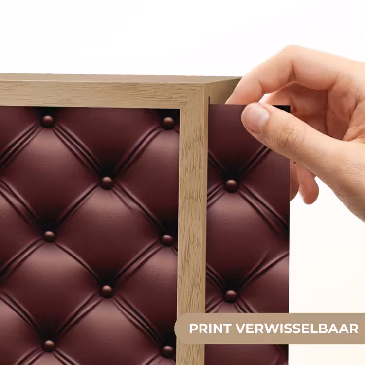 Lightbox - Wandlamp - Leer - Patroon - Bordeaux — 5