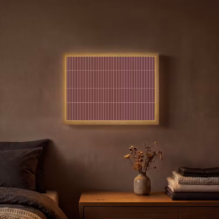 Lightbox - Wandlamp - Lijnen - Patroon - Bordeaux — 3
