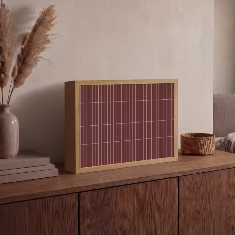 Lightbox - Wandlamp - Lijnen - Patroon - Bordeaux — 4