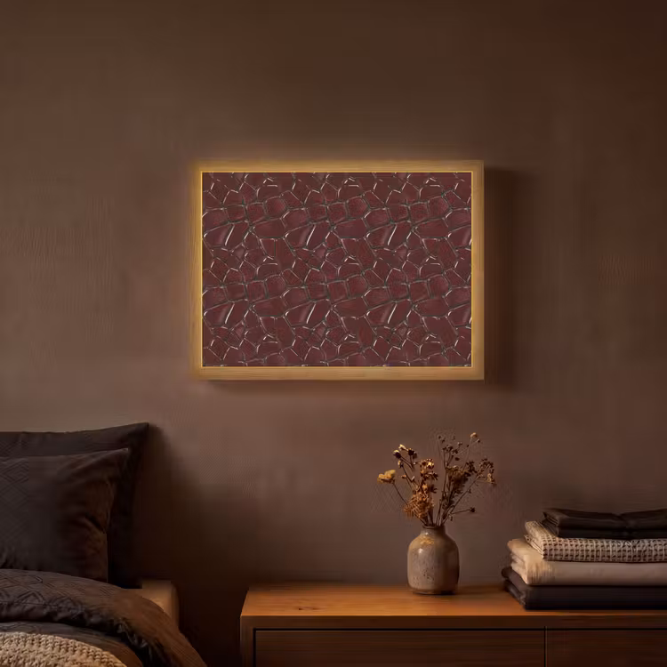 Lightbox - Wandlamp - Mozaïek - Tegel - Bordeauxrood — 3