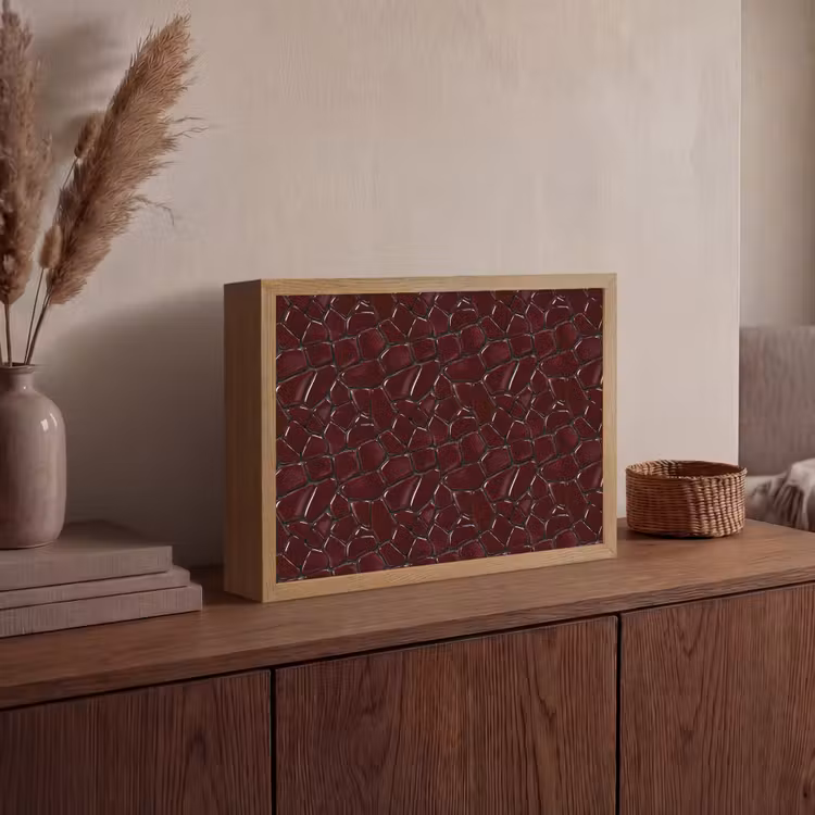 Lightbox - Wandlamp - Mozaïek - Tegel - Bordeauxrood — 4