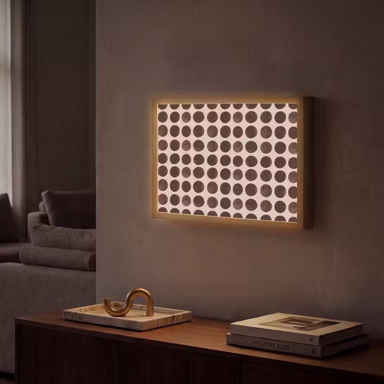 Lightbox - Wandlamp - Stippen - Patroon - Bruin — 2