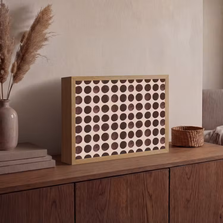 Lightbox - Wandlamp - Stippen - Patroon - Bruin — 4