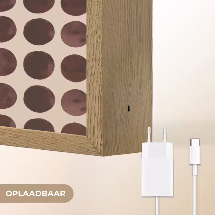 Lightbox - Wandlamp - Stippen - Patroon - Bruin — 7
