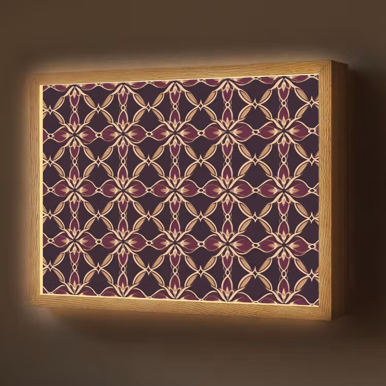 Lightbox - Wandlamp - Symmetrisch - Tegel - Burgundy — 1