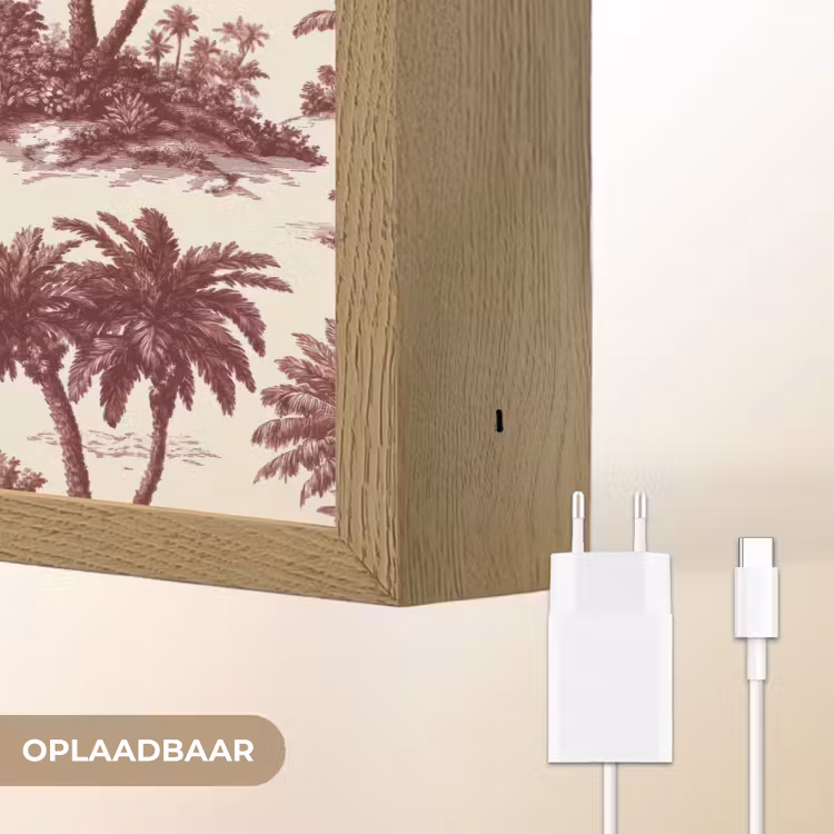 Lightbox - Wandlamp - Tropisch - Geometrisch - Bordeauxrood — 7