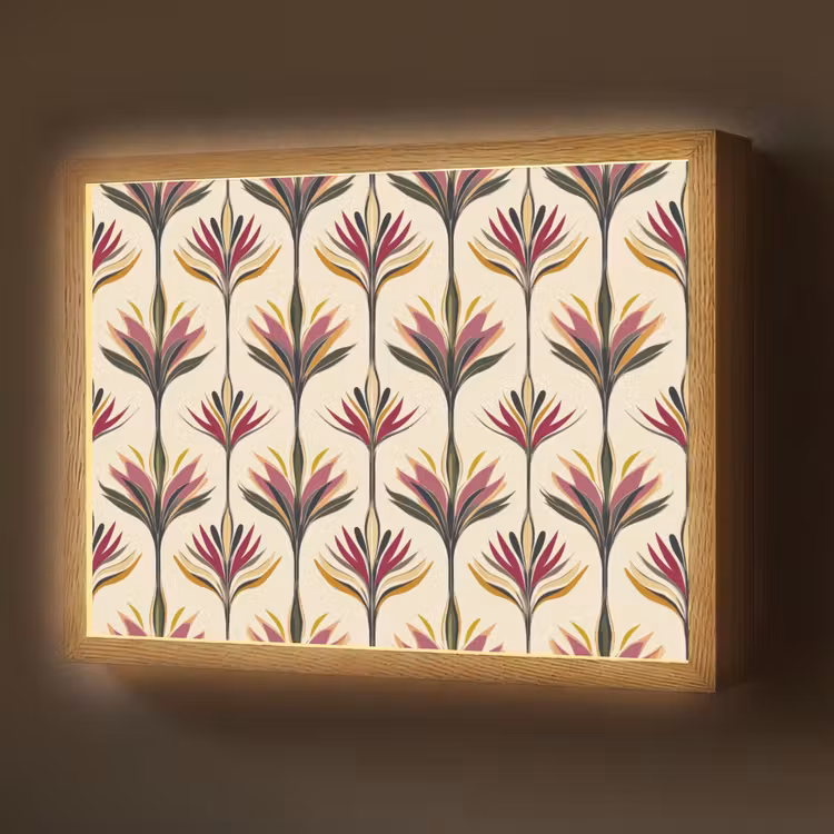 Lightbox - Wandlamp - Waaier - Motief - Kleurrijk — 1