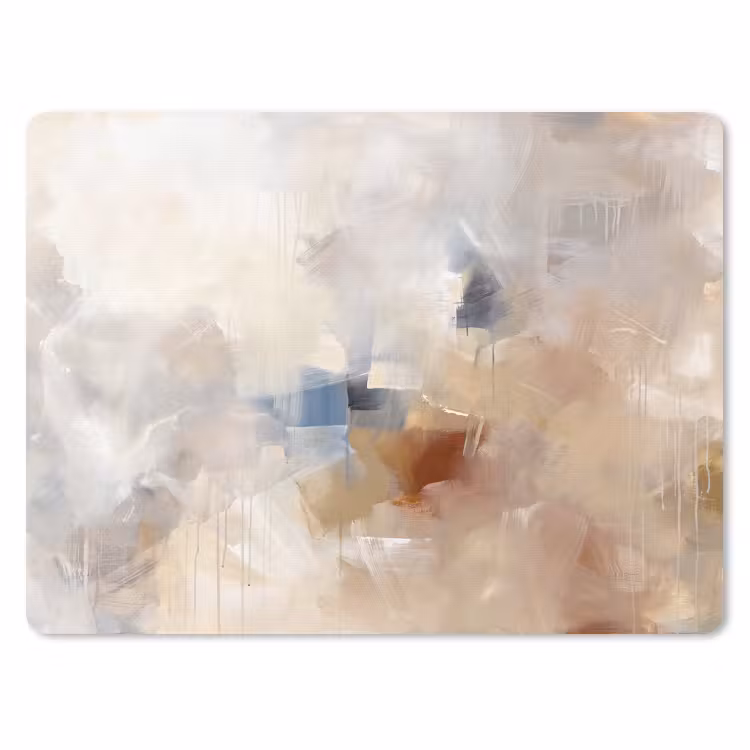 Muismat - Abstract - Borstelstreken - Modern - Beige - Kunst — 1