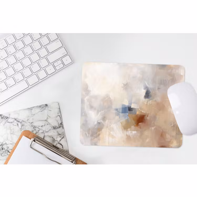 Muismat - Abstract - Borstelstreken - Modern - Beige - Kunst — 2
