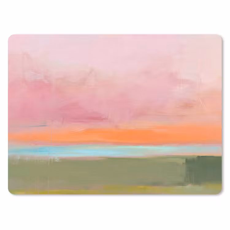Muismat - Abstract - Landschap - Modern - Roze - Oranje — 1