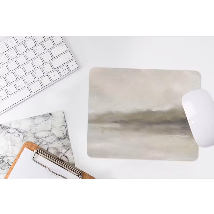 Muismat - Abstract - Landschap - Nevel - Modern - Grijs — 2