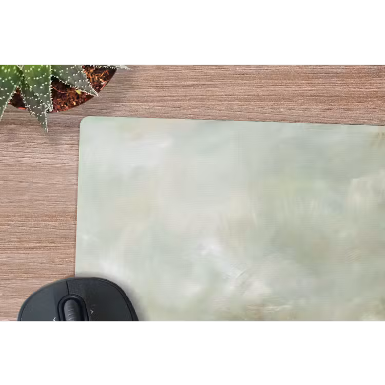 Muismat - Abstract - Groen - Beige - Modern - Kunst — 4