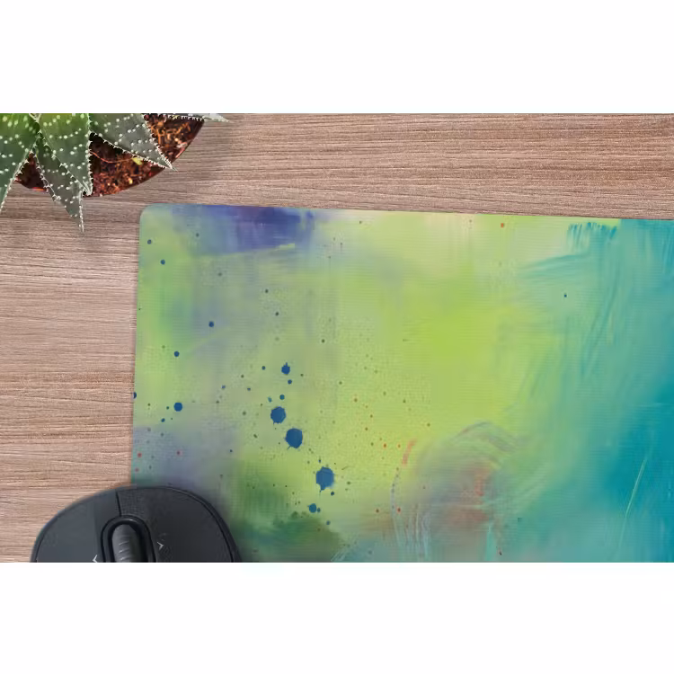 Muismat - Abstract - Kleuren - Modern - Groen - Roze — 4