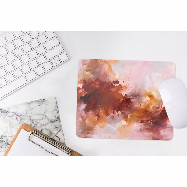 Muismat - Abstract - Kleurrijk - Kunst - Modern - Roze-Rood — 2