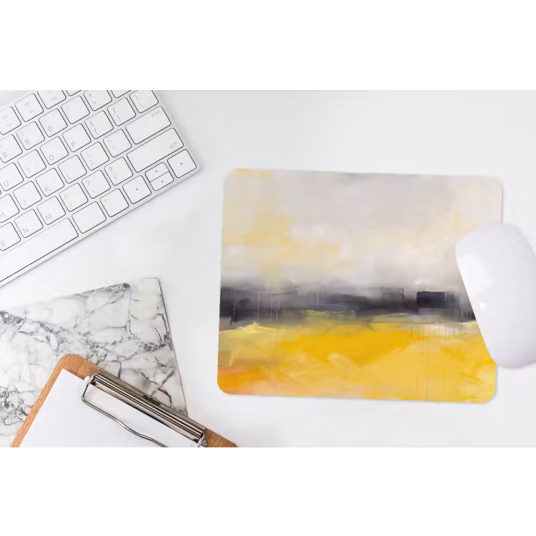 Muismat - Abstract - Landschap - Modern - Geel — 2