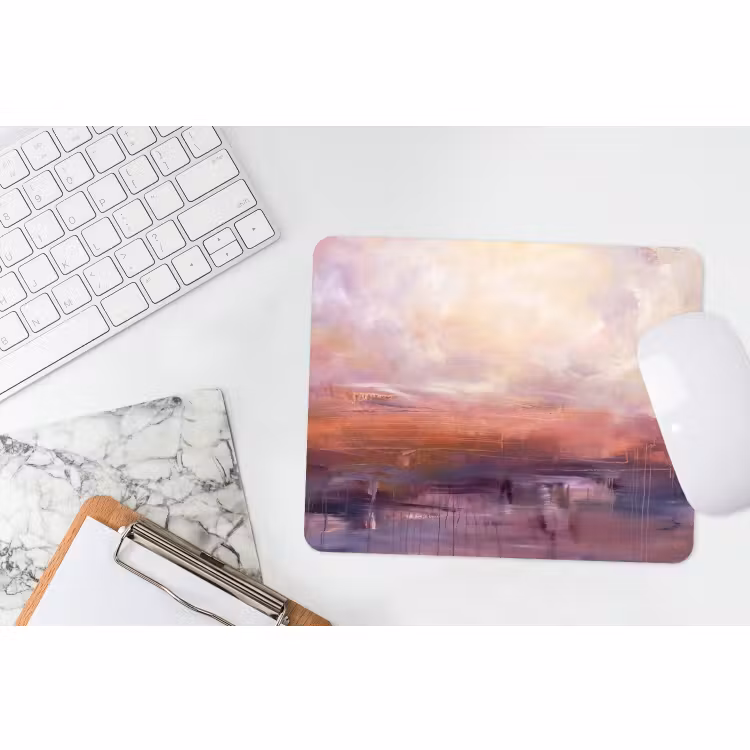 Muismat - Abstract - Landschap - Modern - Paars - Oranje — 2