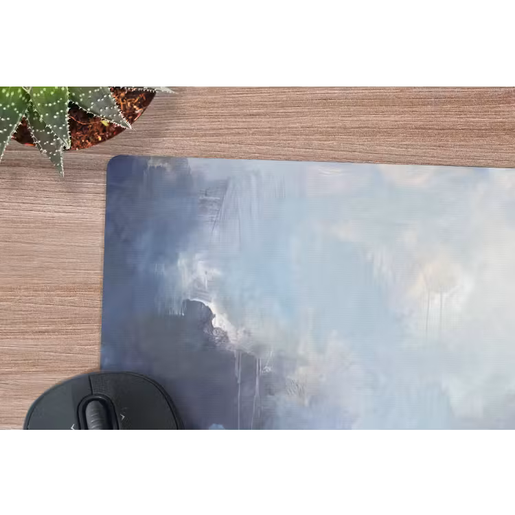 Muismat - Abstract - Wolken - Modern - Blauw - Kunst — 4