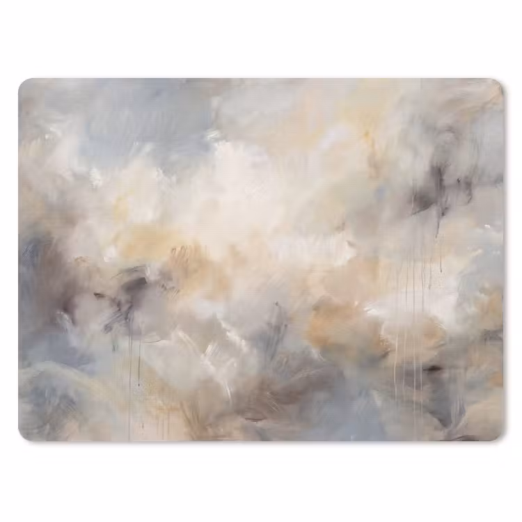 Muismat - Abstract - Wolken - Sfeervol - Beige - Grijs — 1