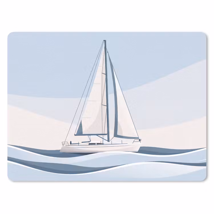 Muismat - Boot - Zeil - Zee - Modern - Beige — 1