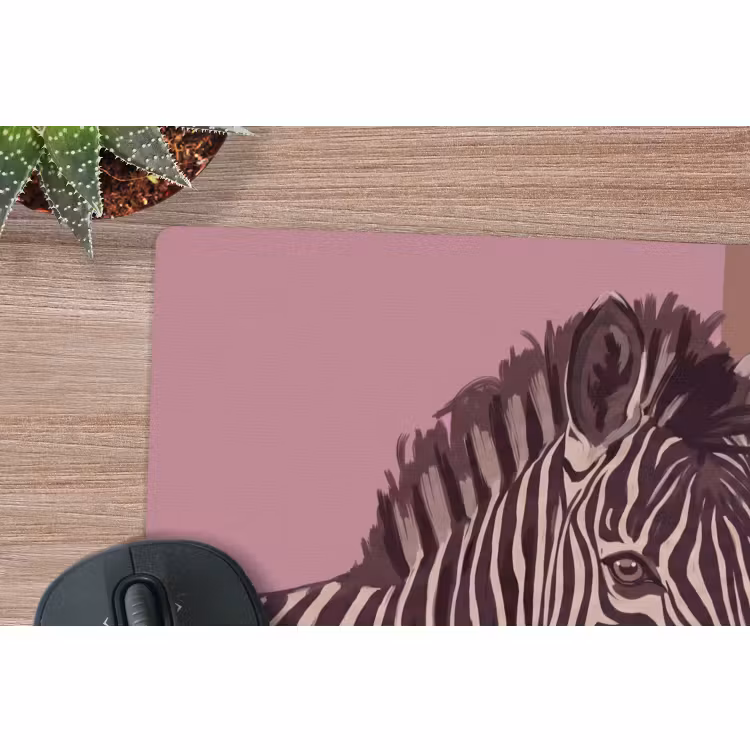 Muismat - Dieren - Zebrahoofd - Wildlife - Modern - Bruin — 4