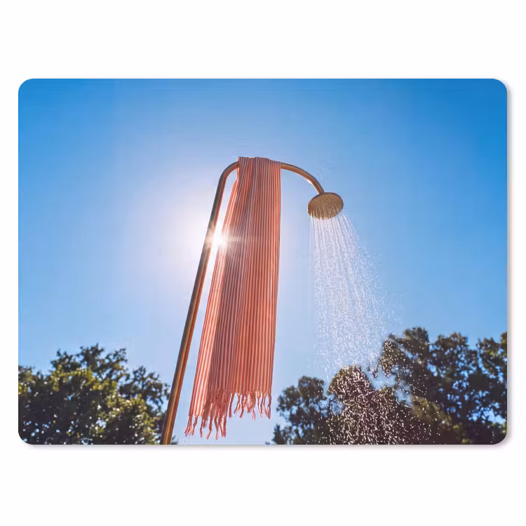 Muismat - Douche - Water - Zomer - Blauw — 1