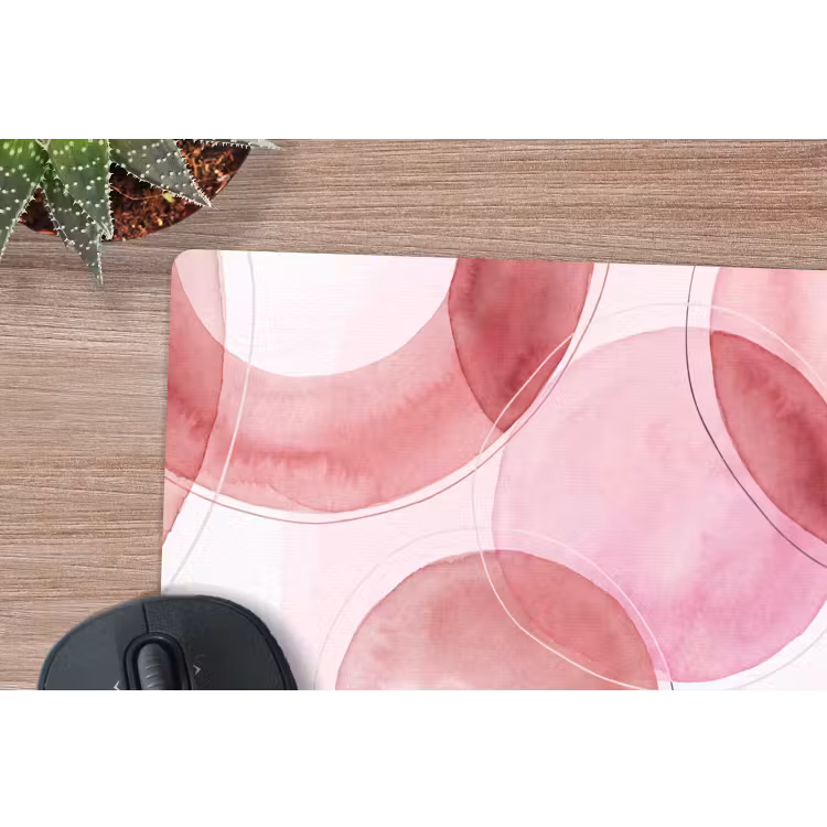 Muismat - Abstract - Cirkels - Modern - Roze - Kunst — 4