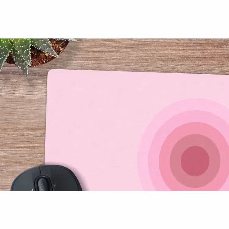 Muismat - Abstract - Cirkels - Strepen - Modern - Roze — 4