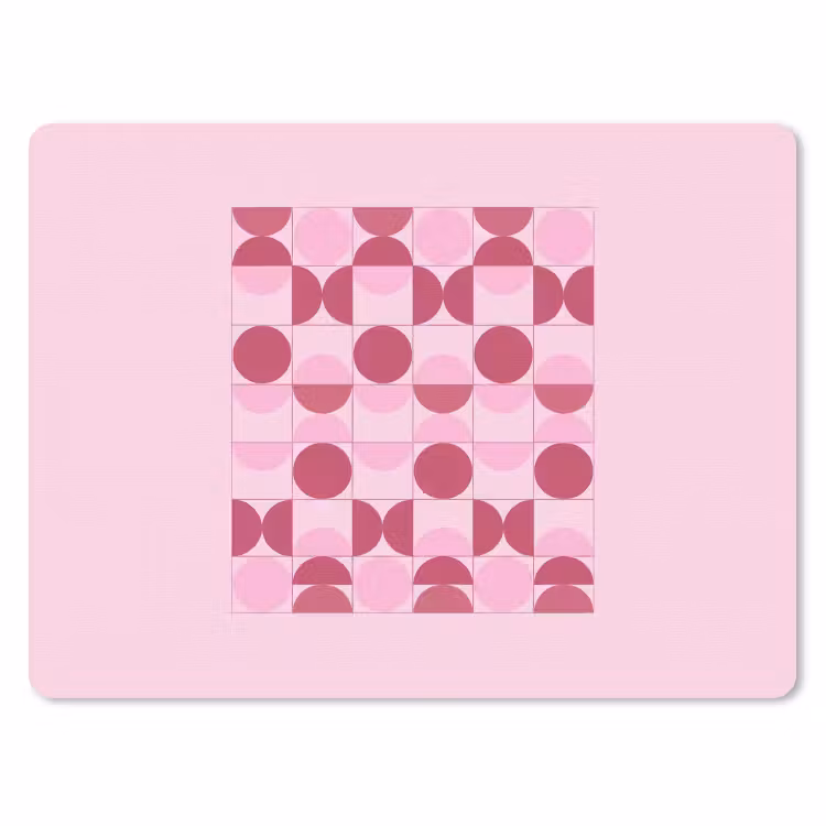 Muismat - Abstract - Geometrisch - Cirkels - Roze - Modern — 1