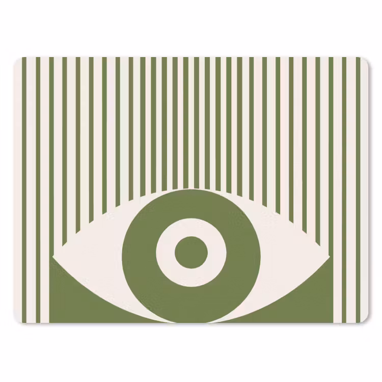 Muismat - Abstract - Oog - Strepen - Modern - Groen — 1