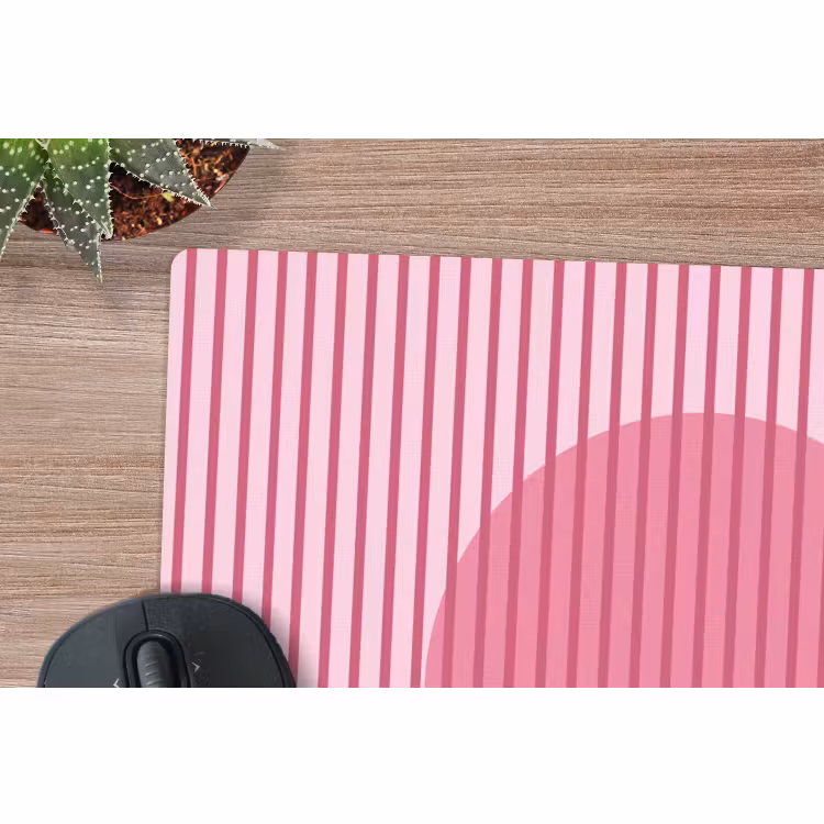 Muismat - Abstract - Strepen - Ovaal - Roze - Modern — 4